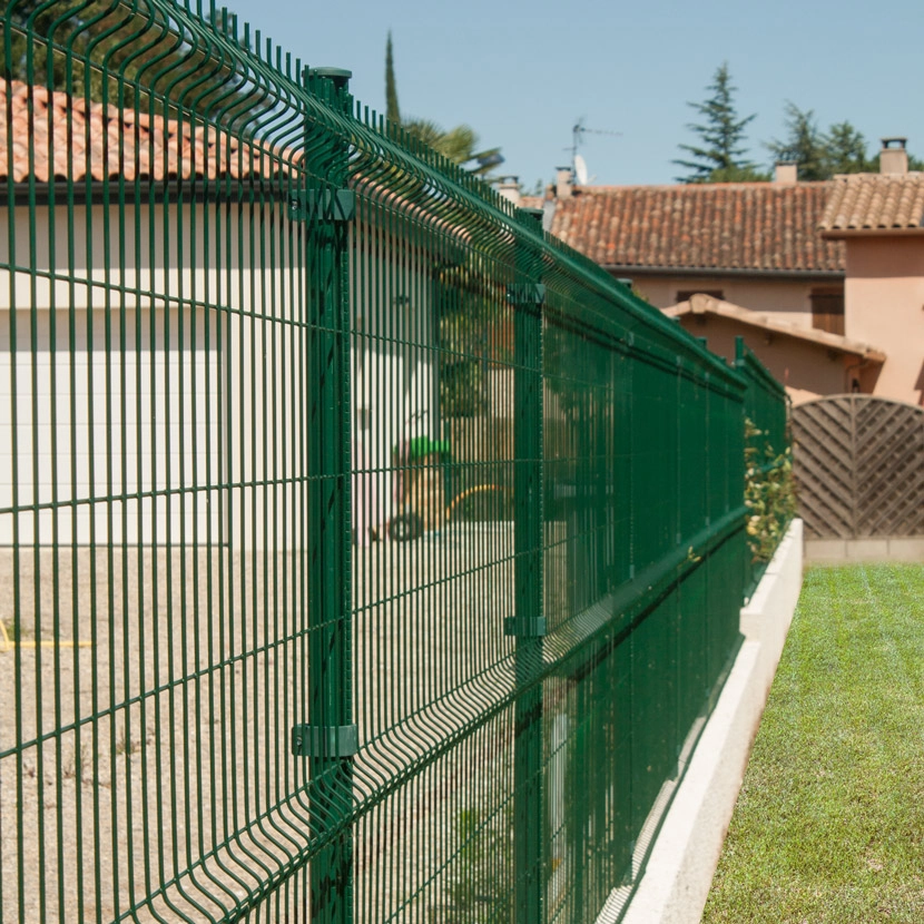 grillage rigide: kit poteaux ronds 70m vert