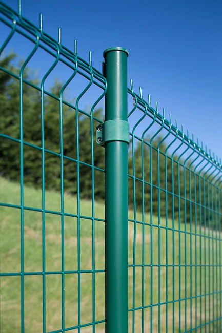 grillage rigide: kit poteaux ronds 90m gris vert