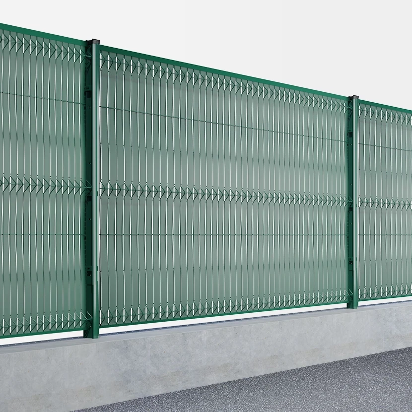 Kit grillage rigide poteaux à clip EKLIPS® avec occultation aluminium (Ø4/5mm) Coloris Vert