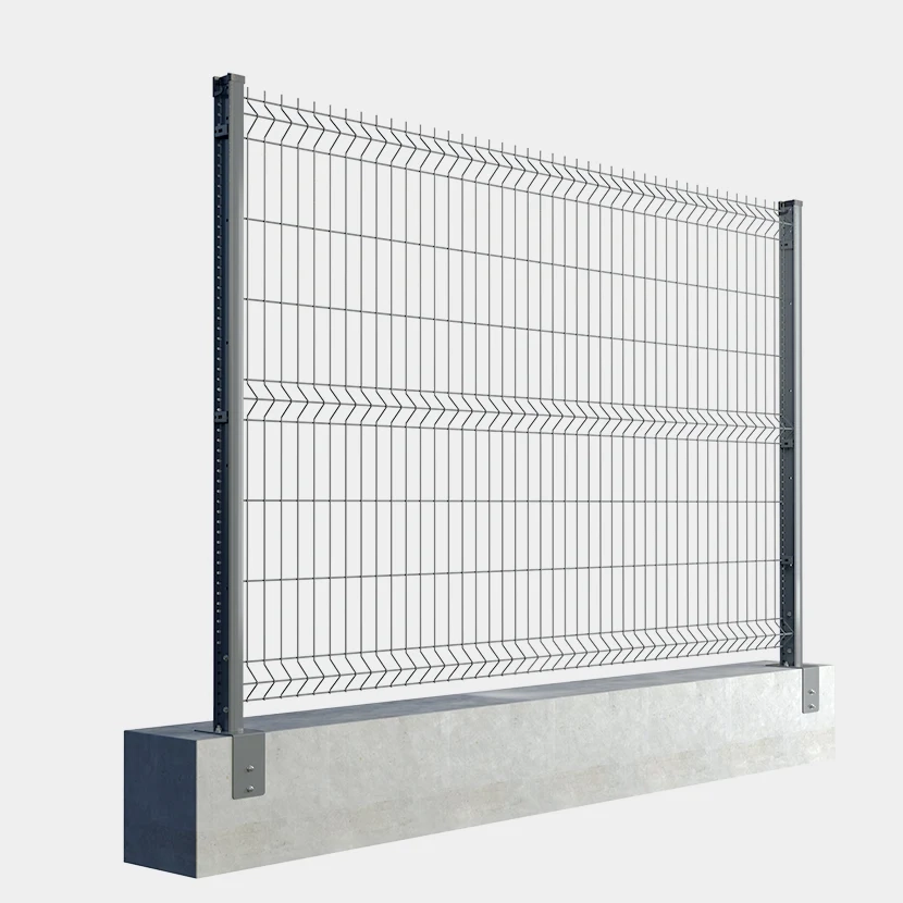 Kit grillage rigide poteaux EKLIPS sur platines équerres (Ø 4/5mm) Gris anthracite