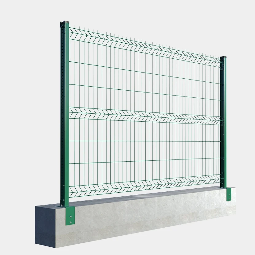 Kit grillage rigide poteaux EKLIPS sur platines équerres (Ø 4/5mm) Vert