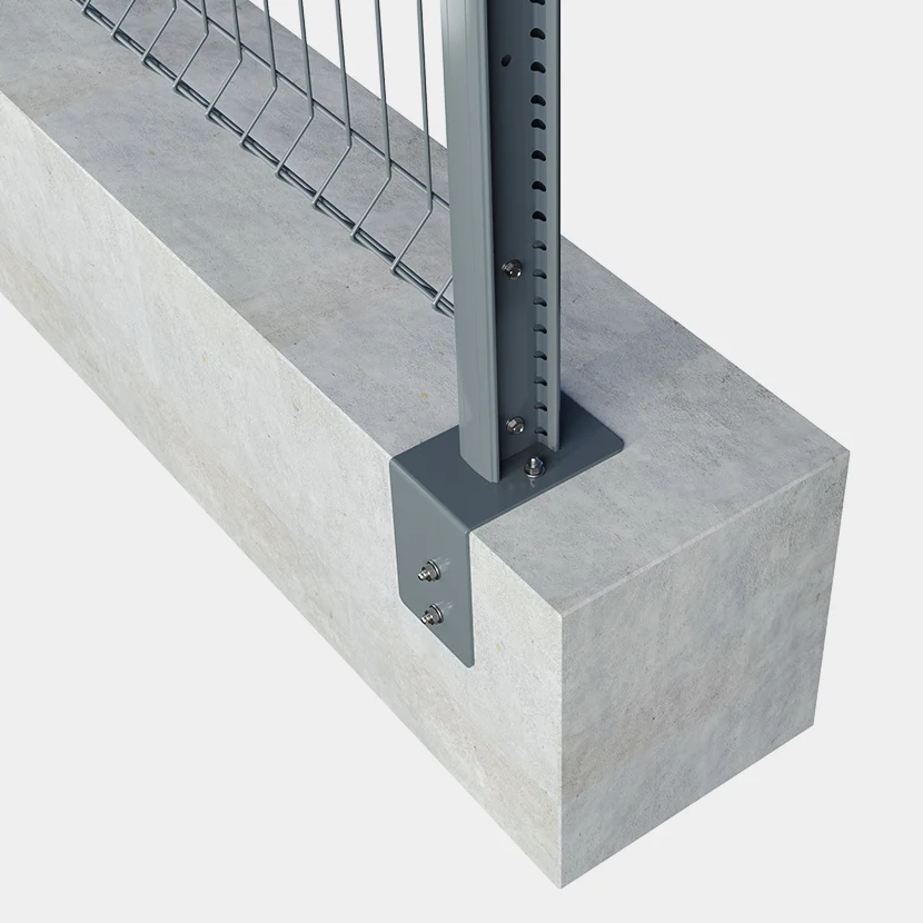 Kit grillage rigide poteaux EKLIPS sur platines équerres (Ø 4/5mm) Gris anthracite