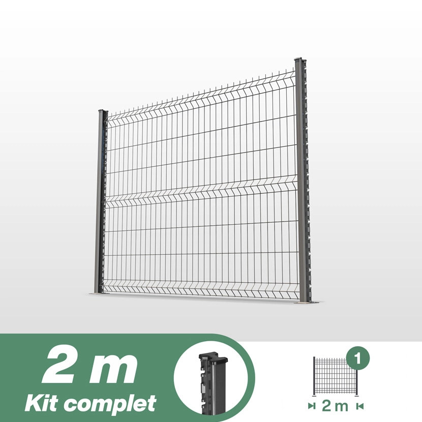 grillage rigide: kit poteaux H 2m