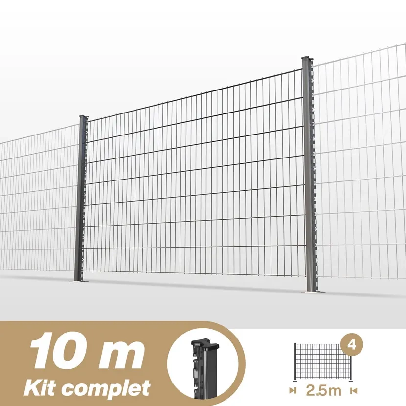 grillage rigide: kit double fil 10m