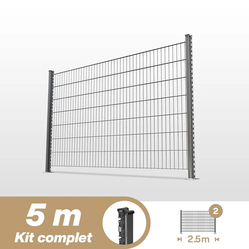 grillage rigide: kit double fil 5m