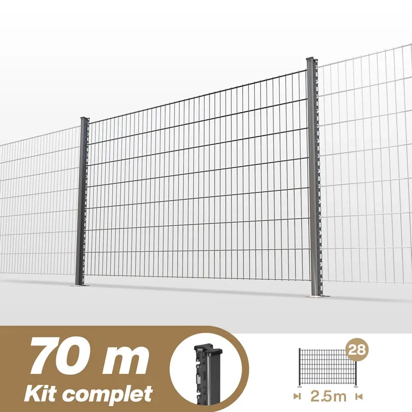 grillage rigide: kit double fil 70m
