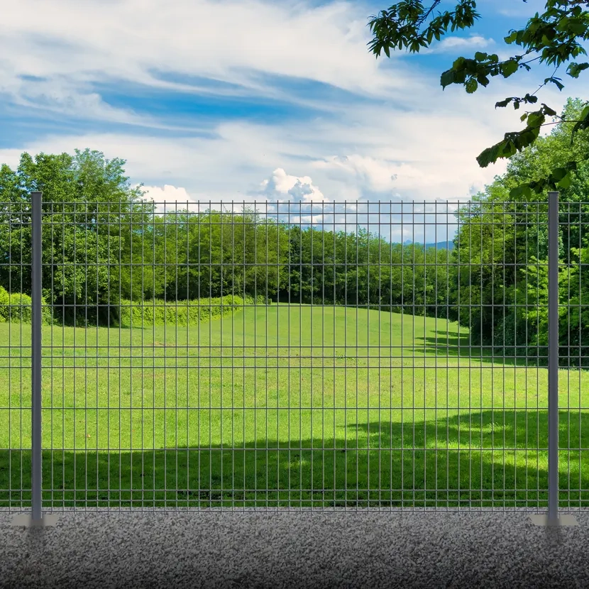 grillage rigide: kit poteaux H pro 20m gris anthracite face