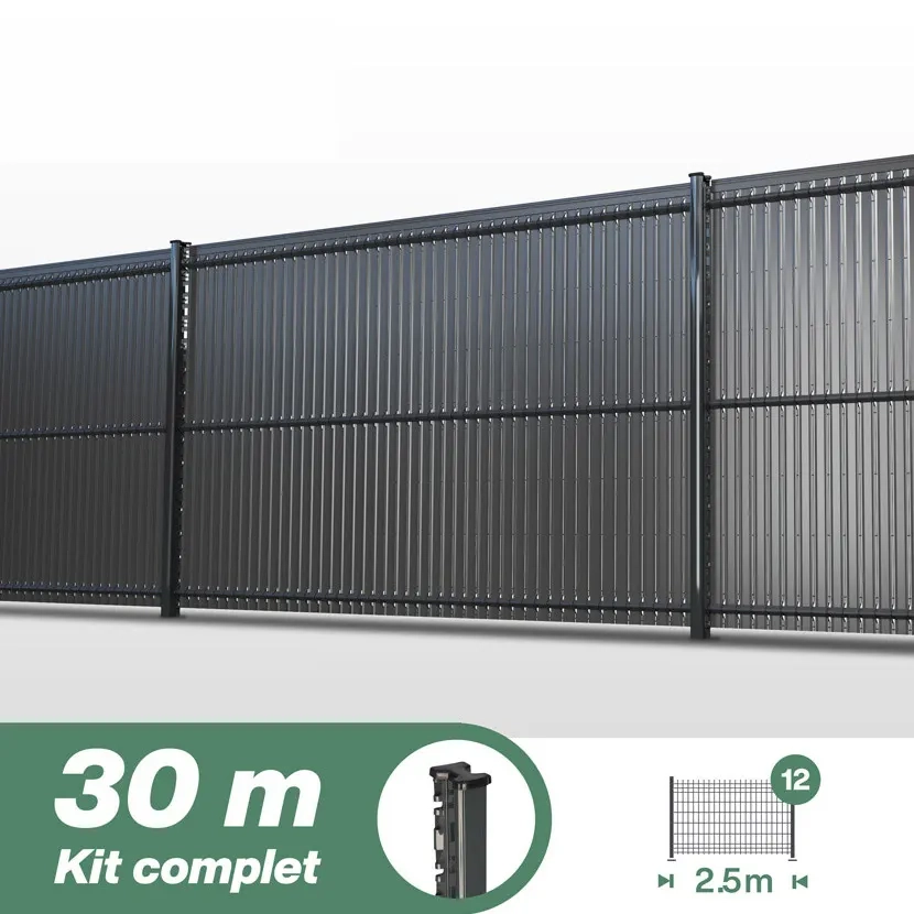 grillage rigide: kit poteaux H Pro occultation 30m