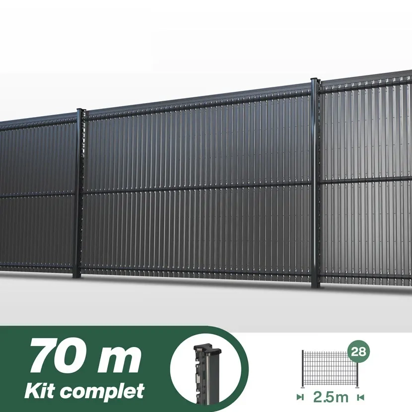 grillage rigide: kit poteaux H Pro occultation 70m