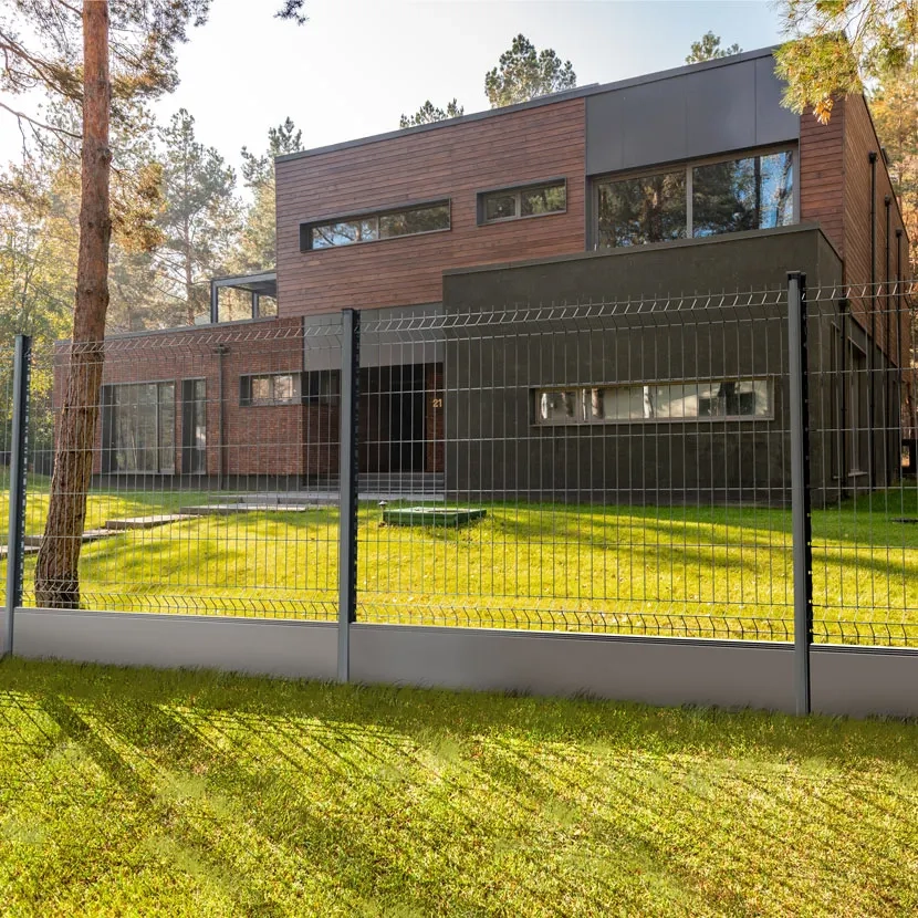 grillage rigide: kit poteaux H soubassement PVC4m gris anthracite