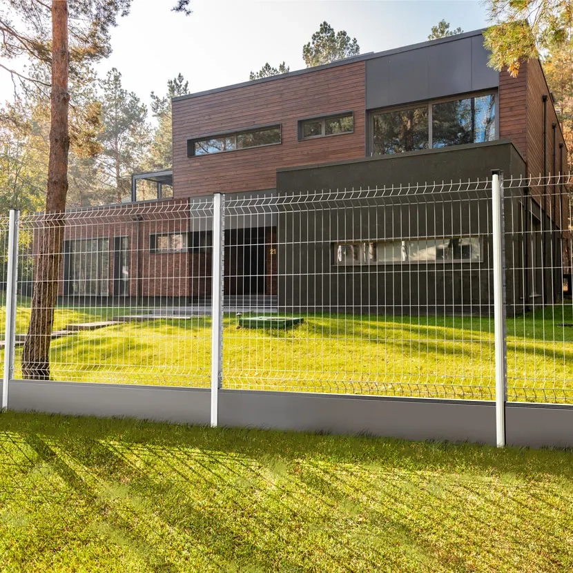 grillage rigide: kit poteaux H soubassement PVC6m