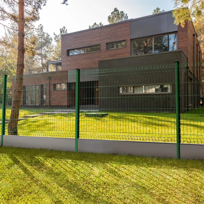 grillage rigide: kit poteaux H soubassement PVC6m