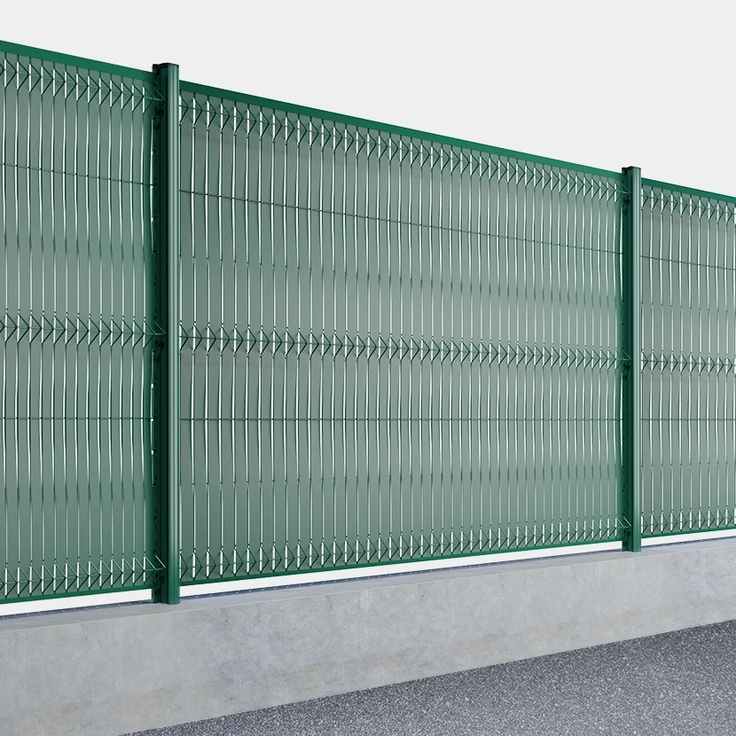 Kit grillage rigide poteau H renforcé avec occultation aluminium (Ø4/5mm) Coloris Vert