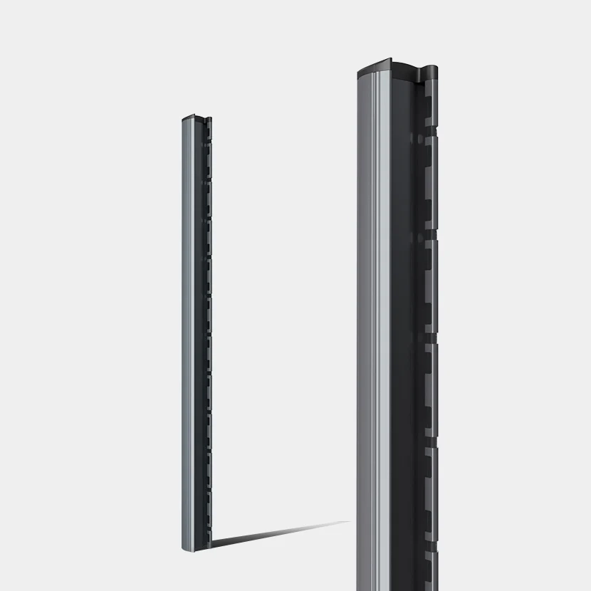 Grillage rigide : Poteau H renforcé gris anthracite