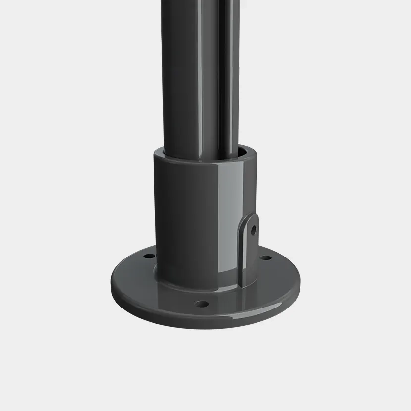 Accessoires grillage rigide: Platine et poteau Rond