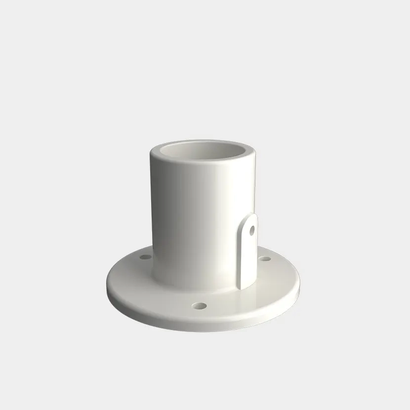 Accessoires grillage rigide: Platine poteau Rond