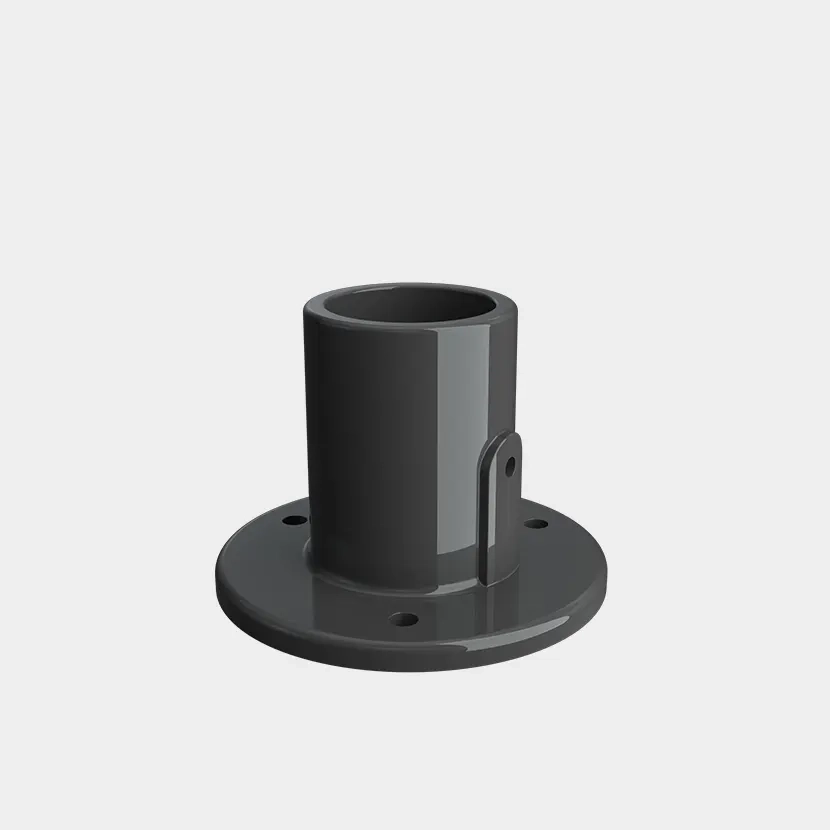 Accessoires grillage rigide: Platine poteau Rond