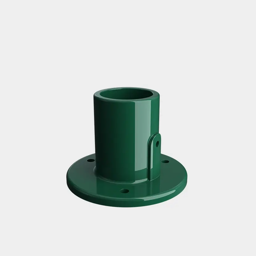 Accessoires grillage rigide: Platine poteau Rond