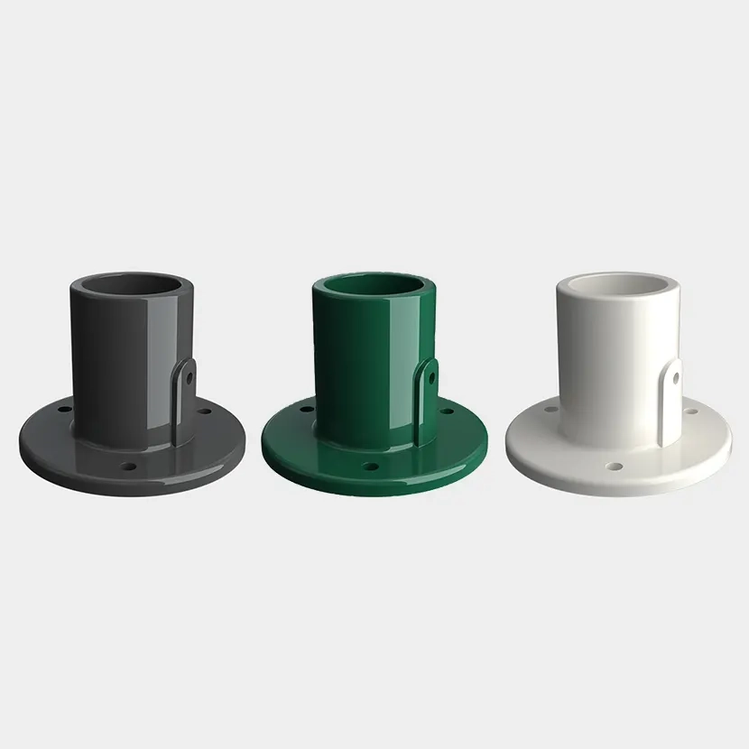 Accessoires grillage rigide: Platine poteau Rond