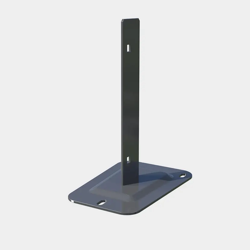 Accessoires grillage rigide: Platine poteau H