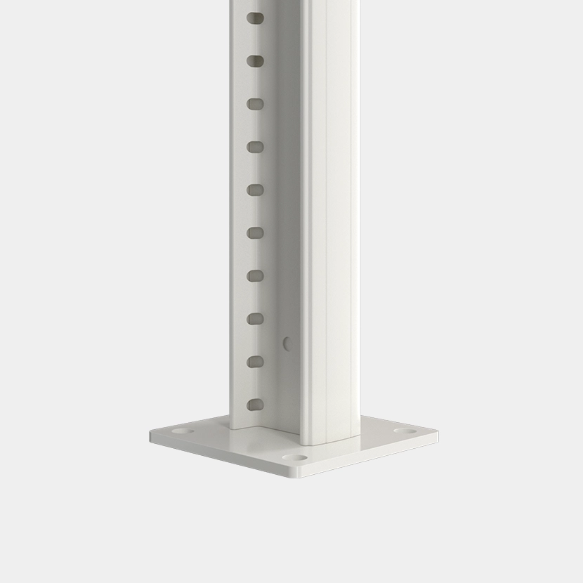 Platine avec poteau EKLIPS blanc