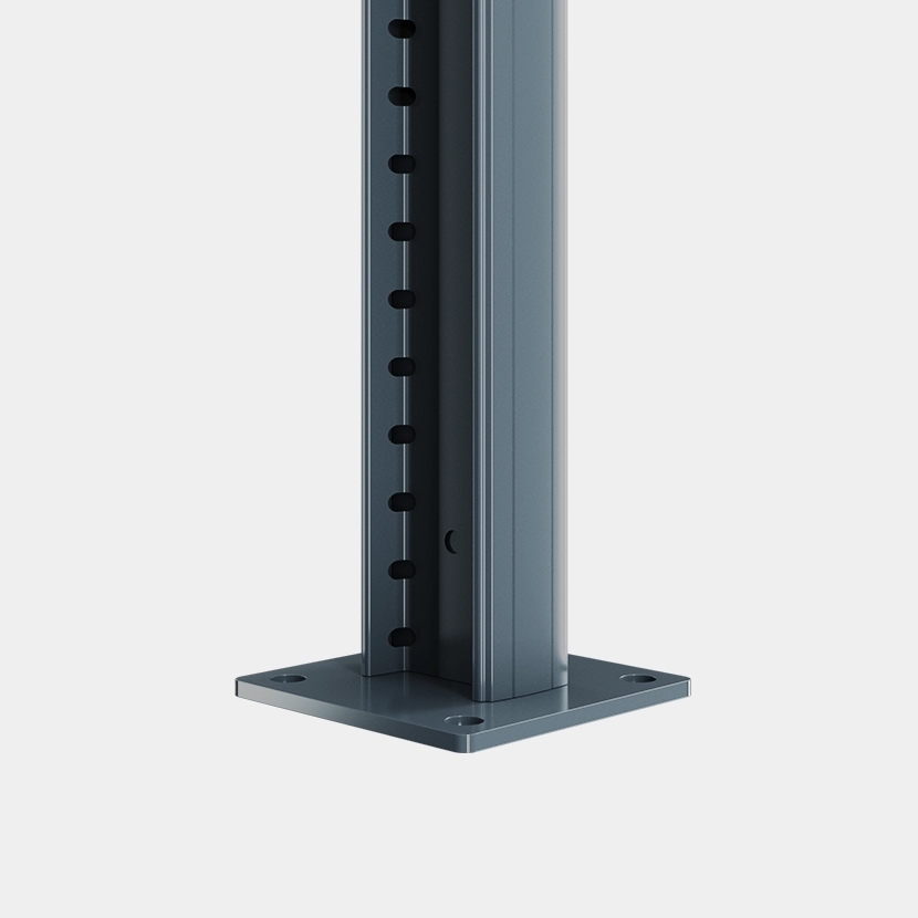 Platine avec poteau EKLIPS Gris anthracite