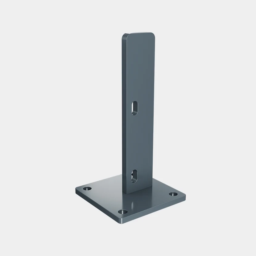 Platine pour poteau H renforcé Gris anthracite