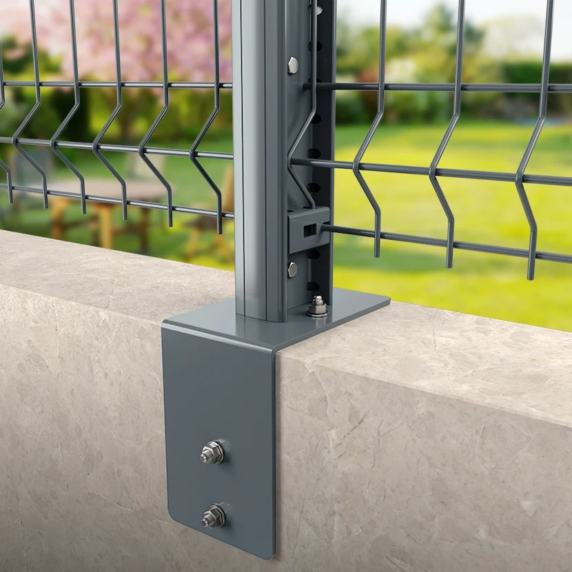 Platine équerre pour poteau EKLIPS Gris anthracite