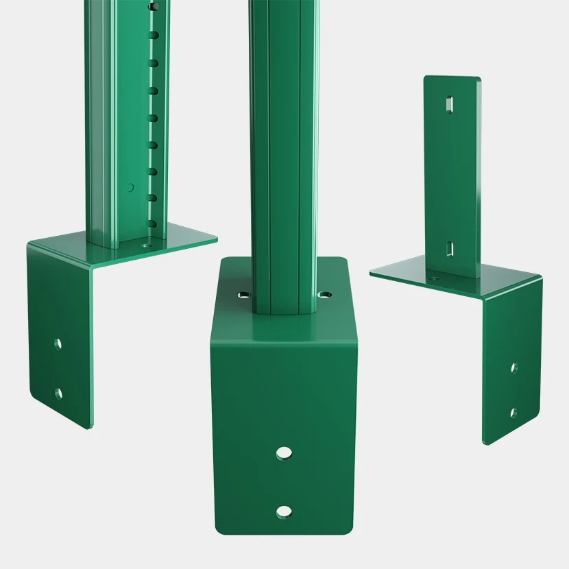 Platine équerre pour poteau EKLIPS Vert