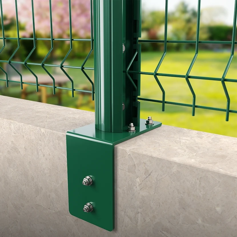 Platine équerre pour poteau H renforcé Vert