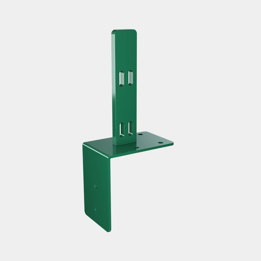 Platine équerre pour poteau H renforcé Vert