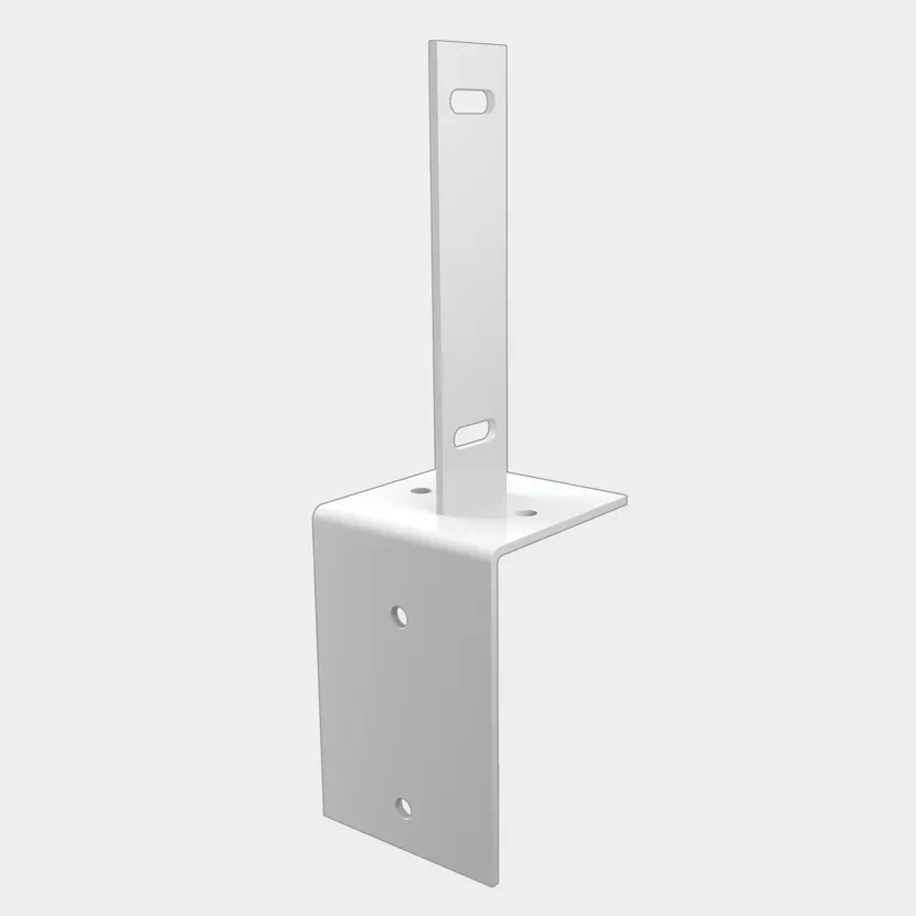 Grillage rigide : Platine équerre blanche pour poteau H