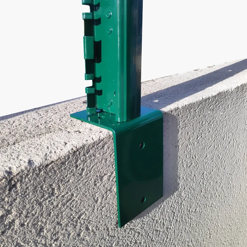 Grillage rigide : Platine équerre pour poteau H