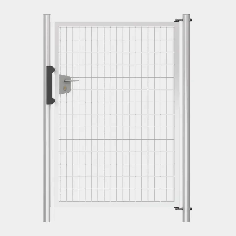 Portillon Grillage blanc: vue face