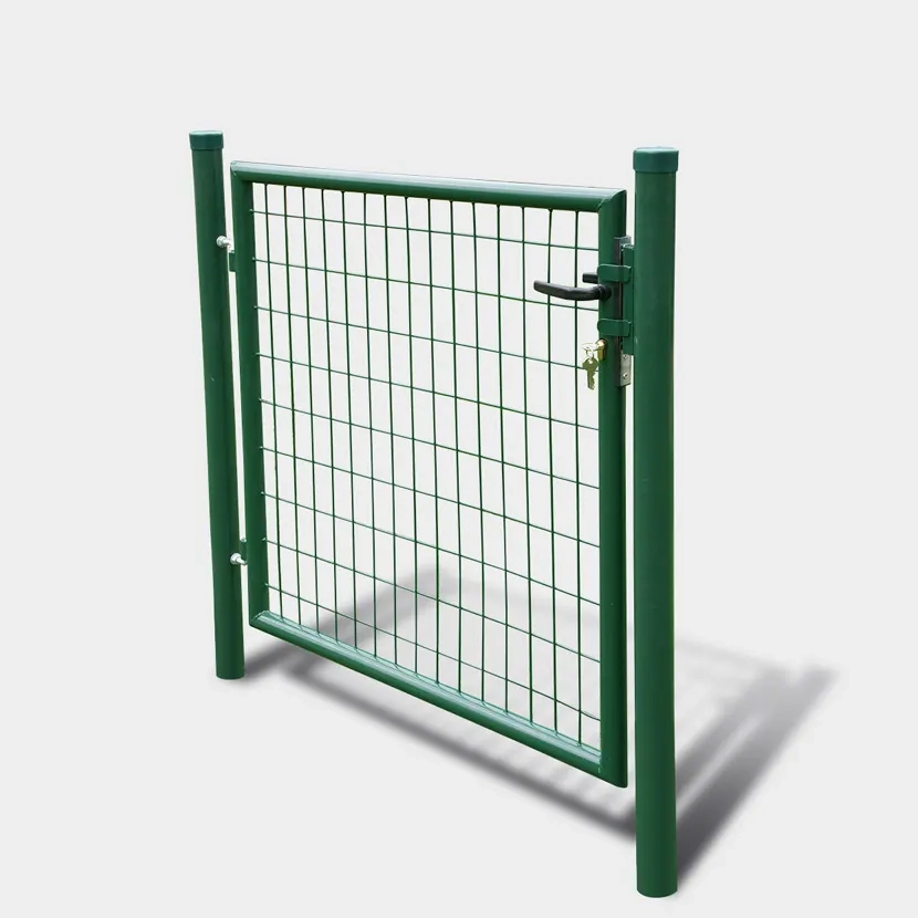 portillon grillage vert: vue perspective