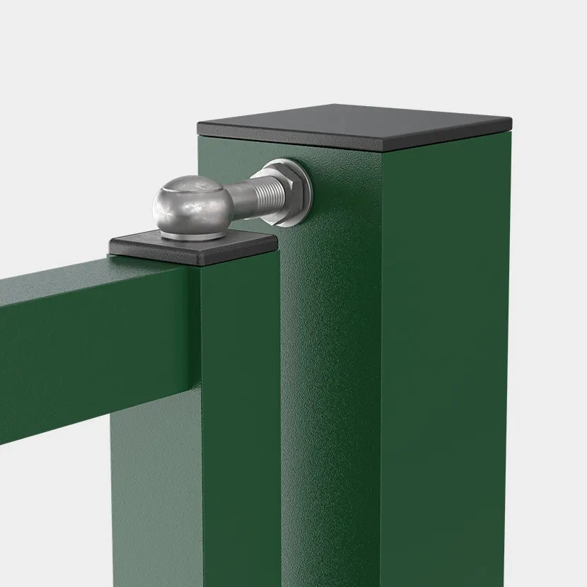 Portillon acier: Portillon Barreaude poteau vert