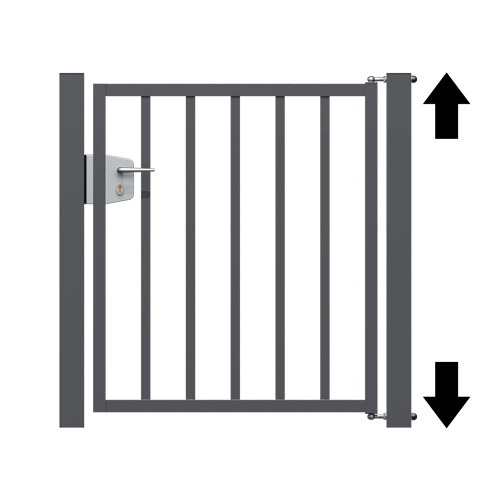 portillon barreaudé gris anthracite hauteur 1.5m