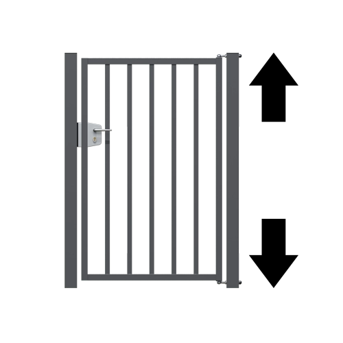 portillon barreaudé gris anthracite hauteur 1.75 m