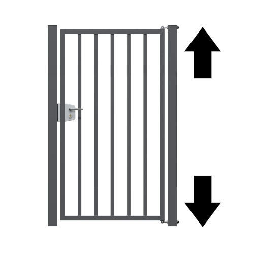 portillon barreaudé gris anthracite hauteur 2 m