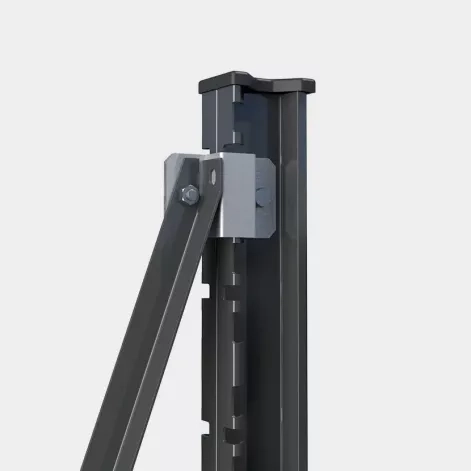 Jambe de Force sur poteau H vue de côté