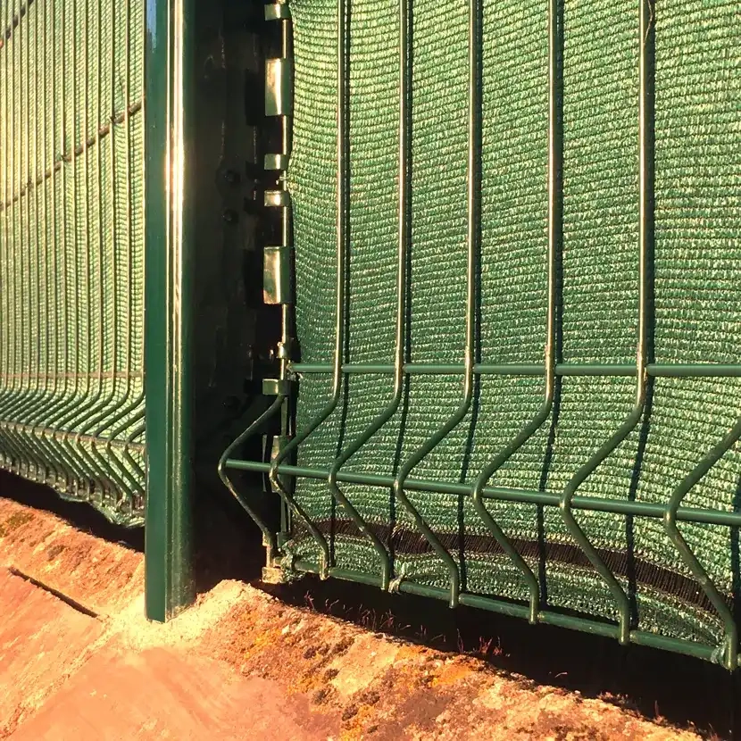 Brise vue: Toile double face vert avec grillage 2