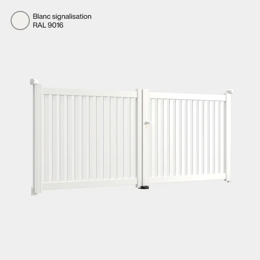 Portail double battant Adana blanc