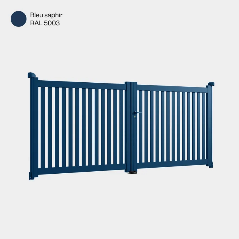 Portail double battant Adana bleu saphir