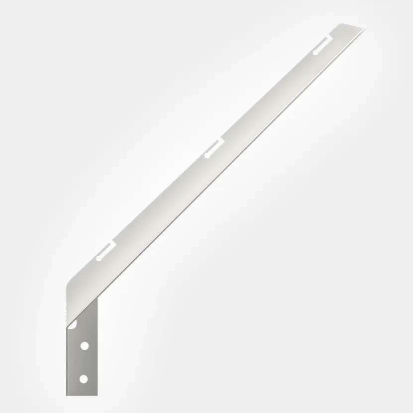 Grillage rigide : Bavolet pour poteau H Blanc