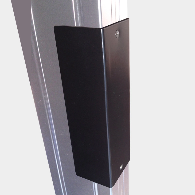 Cache serrure en aluminium pour portail ou portillon