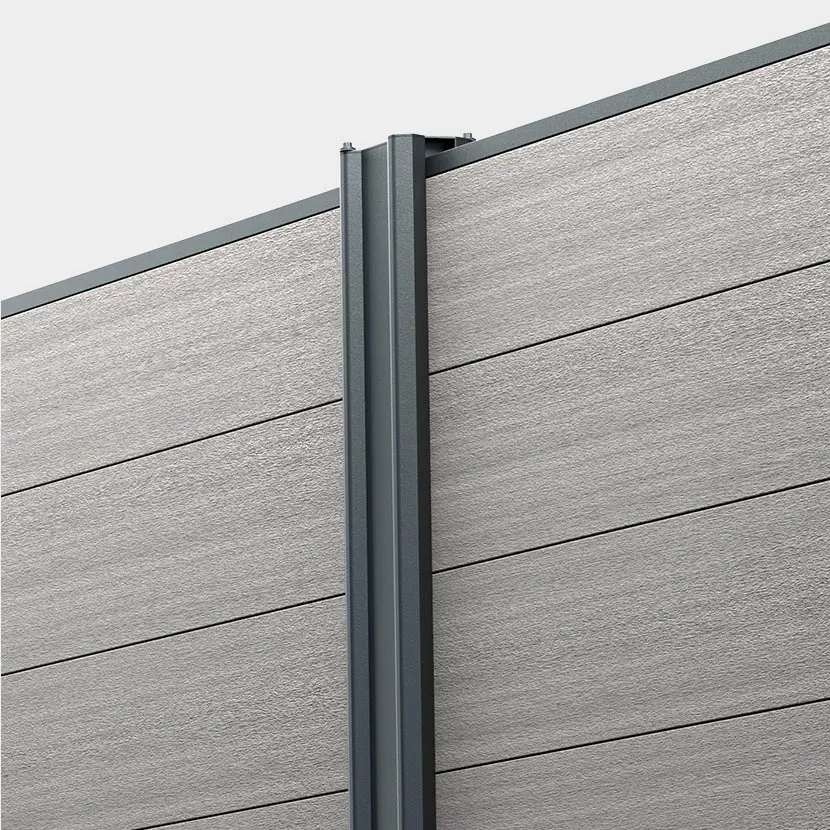 Cloture composite pleine: zoom des lames