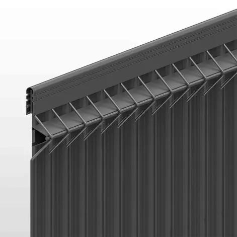 Grillage rigide : Kit de grillage avec occultation PVC gris / gris