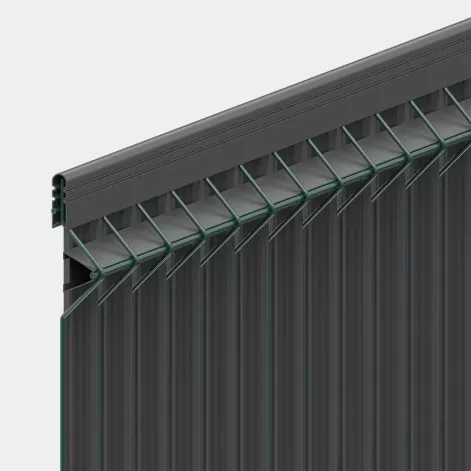 Grillage rigide : Kit de grillage avec occultation PVC vert / gris