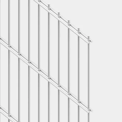 Grillage rigide : Kit de grillage rigide double fil blanc