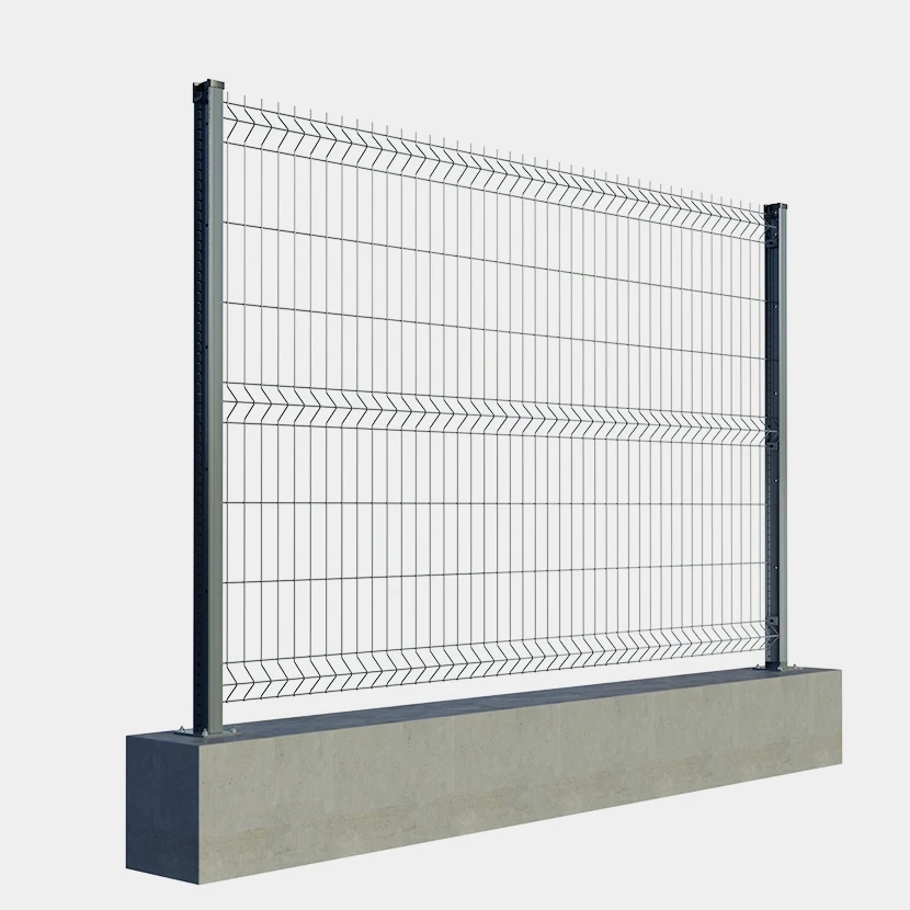 Kit grillage rigide poteaux EKLIPS sur platines (Ø4/5mm) Gris anthracite